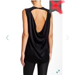 Alice & Olivia Backless silk top